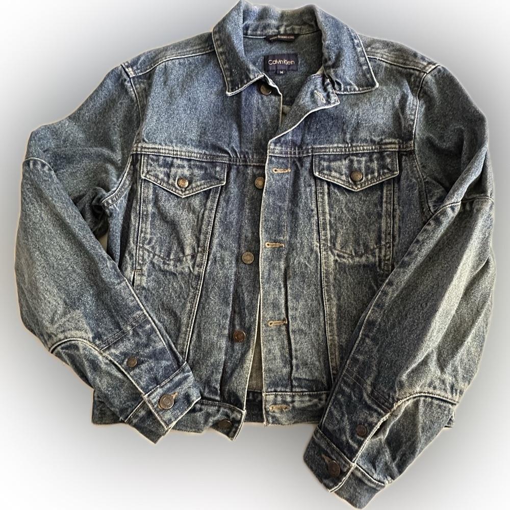 Vintage 1980s Calvin Klein Blue Denim Jacket M